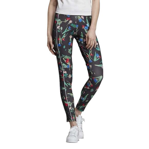 Women’s Adidas Triple Stripe Floral Leggings Size Large - Picture 2 of 10